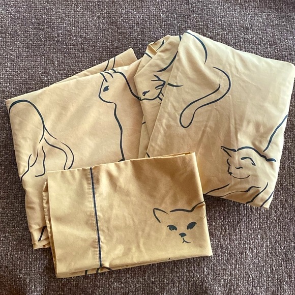 vintage Springfield Bedding Vintage Cat Print Sheets King Size